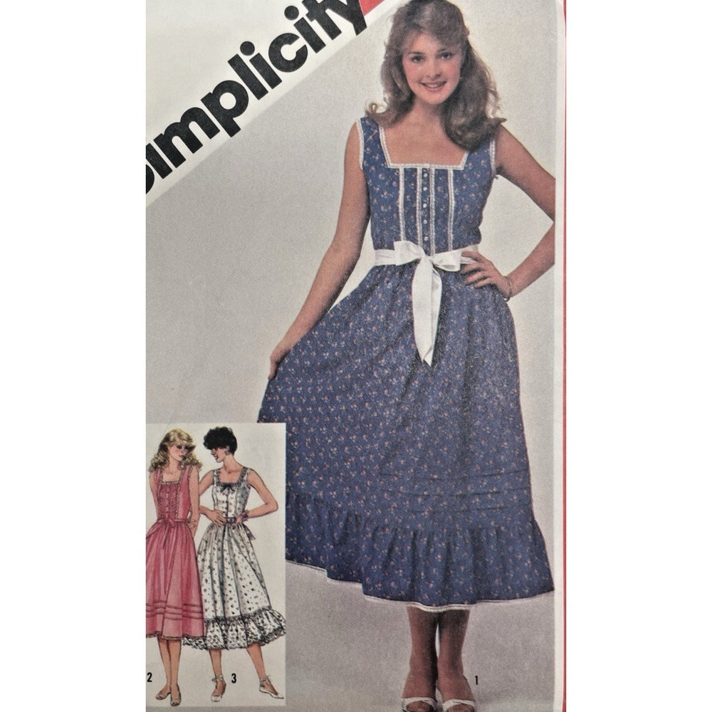 ⚜️Simplicity # 5935 Vintage 1983 Prairiecore Sundress Sz 12 Uncut FF